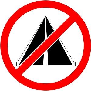 No camping pictogram