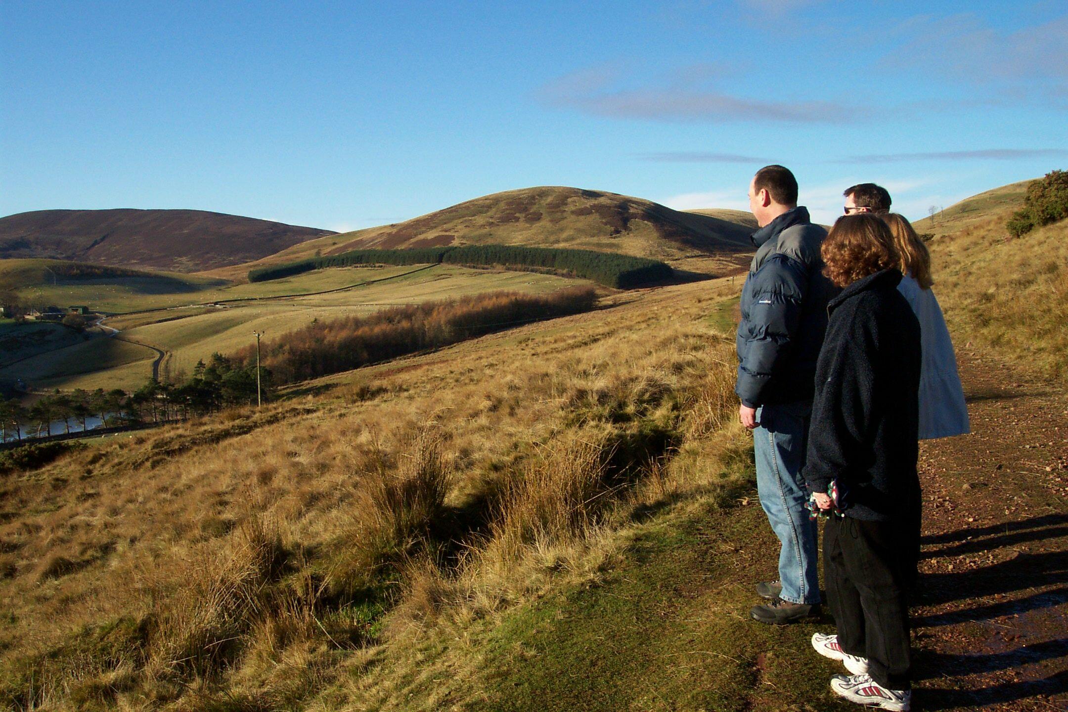 Walkers at Glencorse View